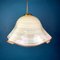 Mid-Century Beige Swirl Murano Glass Pendant Lamp by Fazzoletto De Majo, Italy, 1970s 5