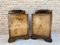Art Deco Walnut Slab Side Cabinets or Nightstands with Carved Base, 1930s, Set of 2, Image 4