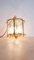 Lampadario grande a forma di lanterna in ottone e vetro, Francia, anni '80, Immagine 10