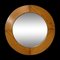 Scandinavian Pine Round Mirror, 1970s 1