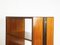 Kleiner italienischer Mid-Century Modern Schrank aus Holz, schwarzem Metall und Messing 8