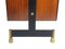 Kleiner italienischer Mid-Century Modern Schrank aus Holz, schwarzem Metall und Messing 4