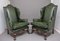 Large Early 20th Century Walnut Wingback Armchairs, Set of 2, Image 14