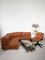 Italian Leather Modular Semicircle Sofa from Saporiti, 1970s, Set of 3 2