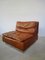 Italian Leather Modular Semicircle Sofa from Saporiti, 1970s, Set of 3 4