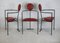 French Steel and Leather Armchairs, 1980s, Set of 3 25