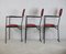 French Steel and Leather Armchairs, 1980s, Set of 3 23