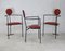 French Steel and Leather Armchairs, 1980s, Set of 3 18