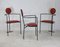 French Steel and Leather Armchairs, 1980s, Set of 3, Image 18