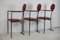 French Steel and Leather Armchairs, 1980s, Set of 3, Image 22