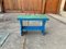 Antique Blue Painted Wooden Bench 2