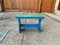 Banc Antique en Bois Peint en Bleu 2