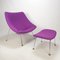 Oyster Chair and Ottoman by Pierre Paulin for Artifort, 1980s, Set of 2 1