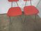 Sedie in formica rossa, anni '70, set di 4, Immagine 7