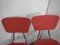 Set de Chaises en Formique Rouge, 1970s, Set de 4 5