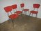 Red Formic Chairs Set, 1970s, Set of 4, Image 1