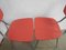Juego de sillas fórmicas rojas, años 70. Juego de 4, Imagen 8