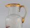 Russian Art Glass Beer Jug with Hand-Painted Deer from Legras Saint Denis 2