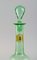 Green Mouth-Blown Art Glass Cabarat Cigogne Liqueur Set from Legras, France, Set of 6 5