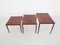 Tables Gigognes Mid-Century en Bois, Pays-Bas, 1950s, Set de 3 1