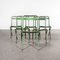 French Green Metal Folding Chairs, 1960s, Set of 6 3