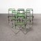 French Green Metal Folding Chairs, 1960s, Set of 6 6