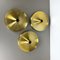 Gold Disc Wall Lights by Charlotte Perriand for Honsel, Germany, 1960s, Set of 3 10