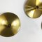 Gold Disc Wall Lights by Charlotte Perriand for Honsel, Germany, 1960s, Set of 3 8