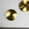 Gold Disc Wall Lights by Charlotte Perriand for Honsel, Germany, 1960s, Set of 3 5