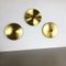 Gold Disc Wall Lights by Charlotte Perriand for Honsel, Germany, 1960s, Set of 3 2