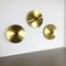 Gold Disc Wall Lights by Charlotte Perriand for Honsel, Germany, 1960s, Set of 3, Image 3
