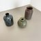 Jarrones de cerámica Studio Pottery de Elmar & Elke Kubicek, Germany, años 70. Juego de 3, Imagen 3