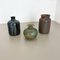 Ceramic Studio Pottery Vases by Elmar & Elke Kubicek, Germany, 1970s, Set of 3 2