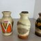 Jarrones Fat Lava vintage de cerámica de Scheurich, Germany, años 70. Juego de 4, Imagen 15