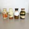 Vintage Pottery Fat Lava Vases from Scheurich, Germany, 1970s, Set of 4 2