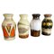 Vintage Pottery Fat Lava Vases from Scheurich, Germany, 1970s, Set of 4, Image 1