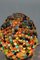 Multi-Colored Beaded Murano Glass Table Lamp with Bronze Base 5
