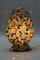 Multi-Colored Beaded Murano Glass Table Lamp with Bronze Base 2