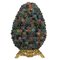 Mehrfarbige Perlen Murano Glas Tischlampe mit Bronze Fuß 1