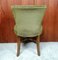 Green Velvet and Mahogany Button Back Chair, 1930s 5