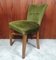 Green Velvet and Mahogany Button Back Chair, 1930s 1