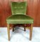 Green Velvet and Mahogany Button Back Chair, 1930s 3
