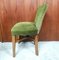 Green Velvet and Mahogany Button Back Chair, 1930s 6