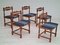 Danish Design Oak Wood Chairs in the Style of Henning Kjærnulf, 1960s, Set of 5 1