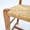 Brutalist Oak Antique Dining Chairs with Rush Seating, Set of 6, Image 5