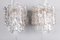 Ice Glass Wall Lamps from Kalmar, 1960, Set of 2 1