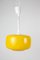 Lampada a sospensione regolabile in vetro giallo, anni '60, Immagine 3