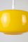 Lampada a sospensione regolabile in vetro giallo, anni '60, Immagine 2