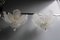 Murano Glass Ceiling Chandeliers in the Shape of a Flower, 1970s, Set of 2 1