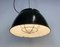 Industrial Factory Black Enamel Cage Pendant Light, 1950s, Image 10